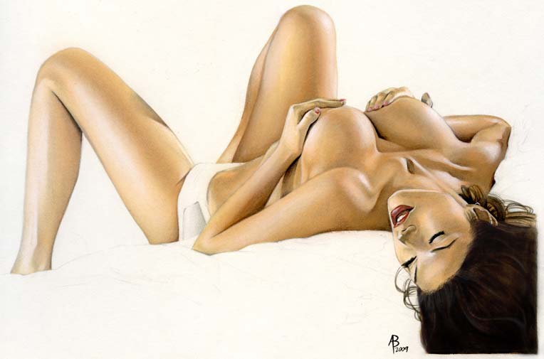 Artwork of a naked girl called Anissa by Adam Braun