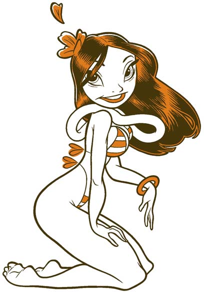 Drawing of a sexy girl by Chris Sanders