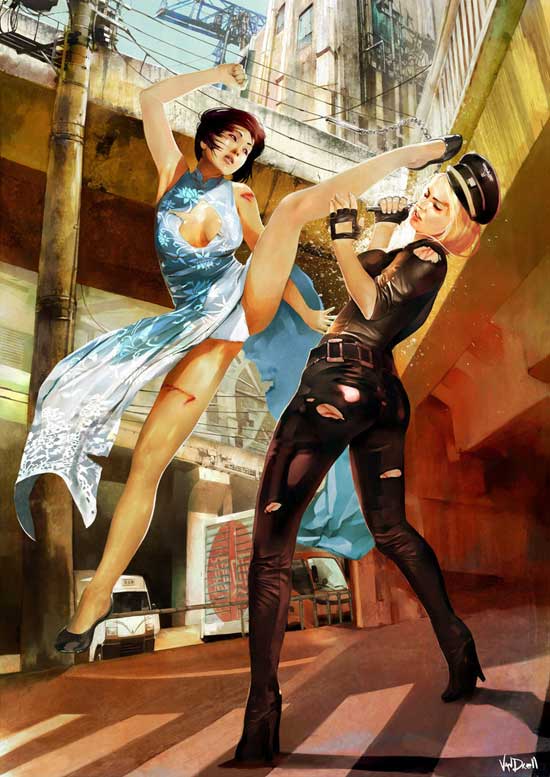 Cat Fight artwork by Daniel Vandrell Oduber