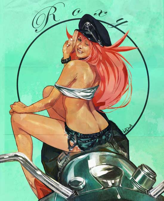 Final Fight Roxy sexy Pin Up by Daniel