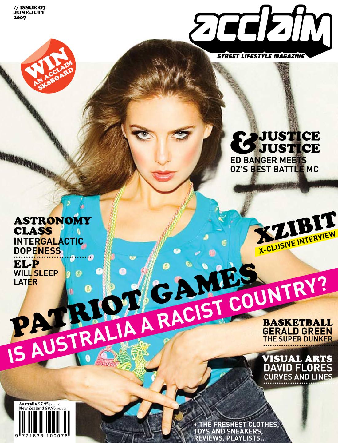 Cover for Acclaim magazine
