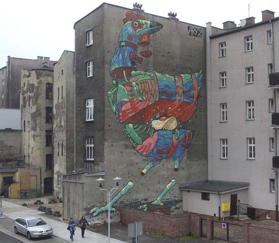 Massive street art painting