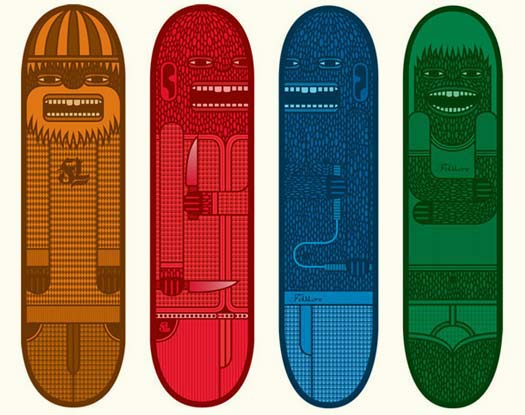 Artworks for a skateboard series