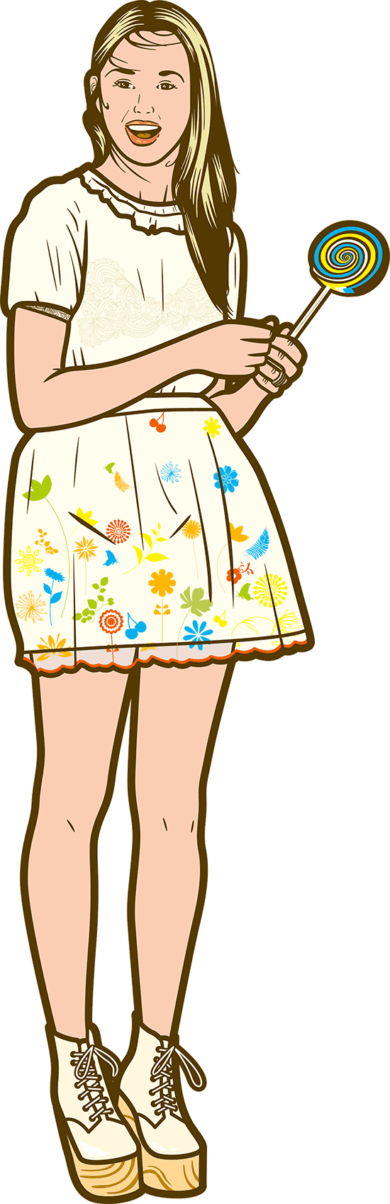 character illustration pop girl
