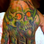 grime hand tattoo