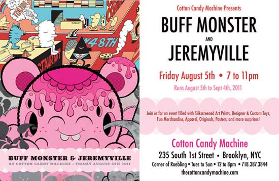 Jeremyville and Buffmonster exhibition show Cotton Candy Machine