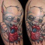 Jesse Smith cat attack tattoo artwork