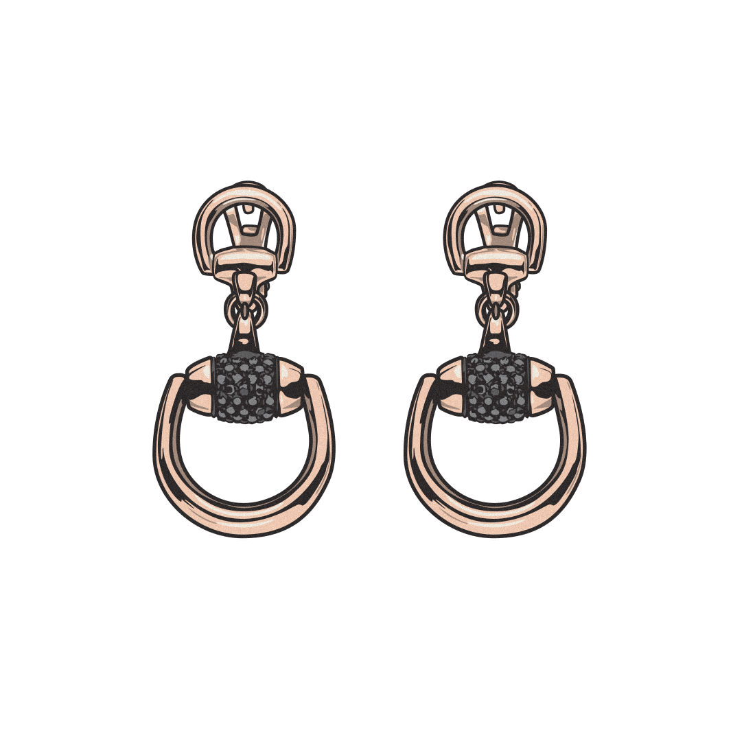 illustration gucci earrings