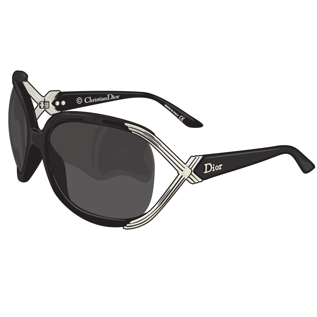 drawing christian dior sunglasses