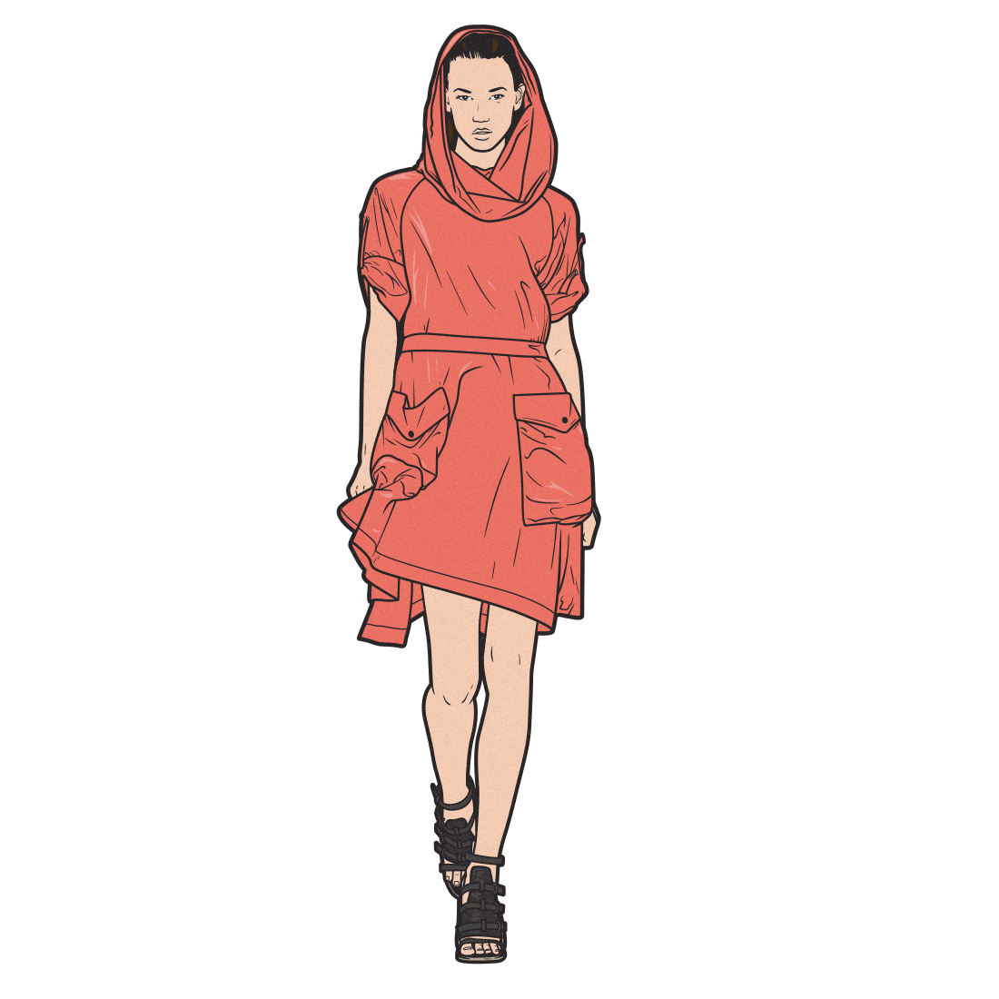 drawing New York fashion illustration