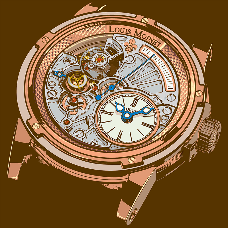 illustrations of luxury watches