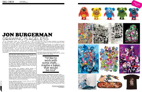 My Jon Burgerman interview published in Acclaim magazine