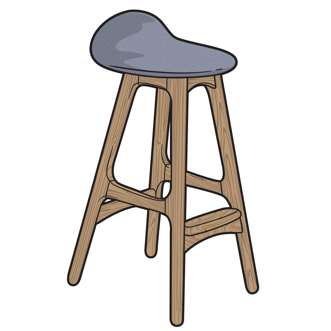 bar stool Erik buch 1960