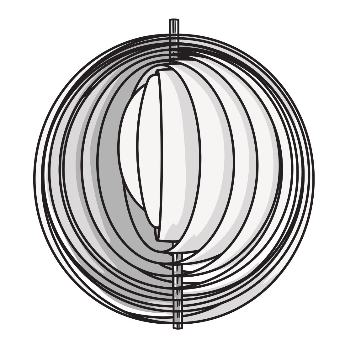 moon lamp furniture illustration verner canton 1960