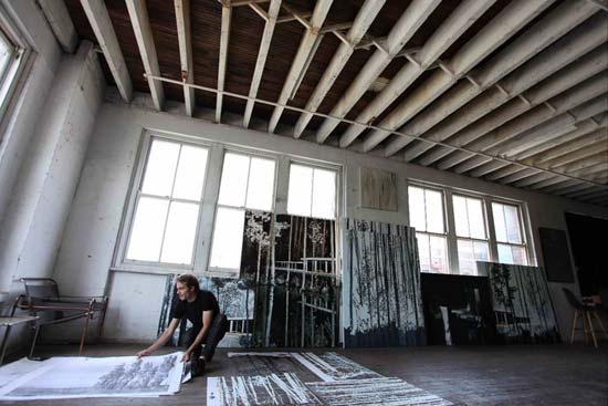 Paul Davies in his studio in Sydney