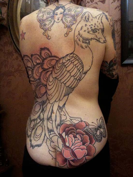 Back tattoo sketch by Rose Hardy