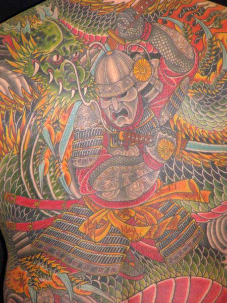 Amazing Japanese-style tattoo by the US artist Troy Denning