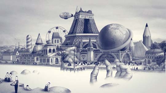 Ugo Gattoni artwork for Caravan Palace