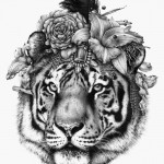 Illustration of a tiger head